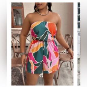 SHEIN Multicolor Strapless Jumpsuit